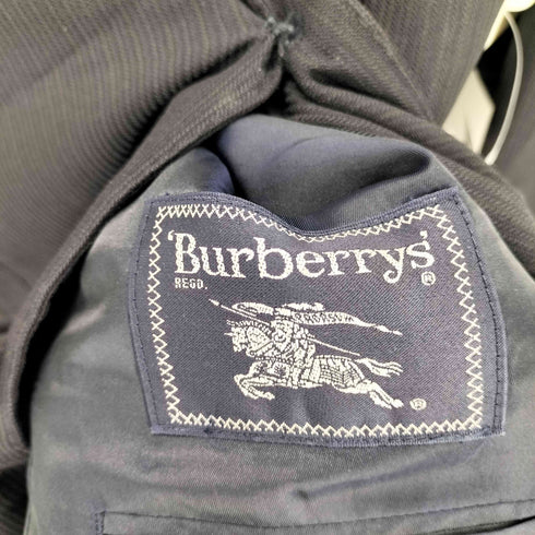 バーバリーズ BURBERRYS 紺タグ 2B ストライプウールテーラードセットアップ メンズ AB7