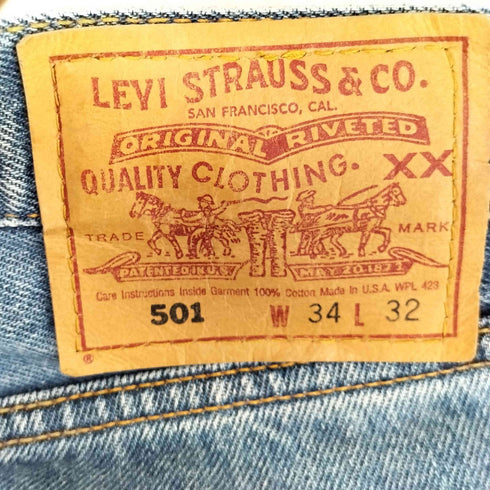 リーバイス Levis 90s USA製 ボタン裏刻印520 501 ボタンフライデニム メンズ W34L32