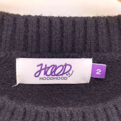 HOODHOOD エイリアンダメージニットアイボリー メンズ 2