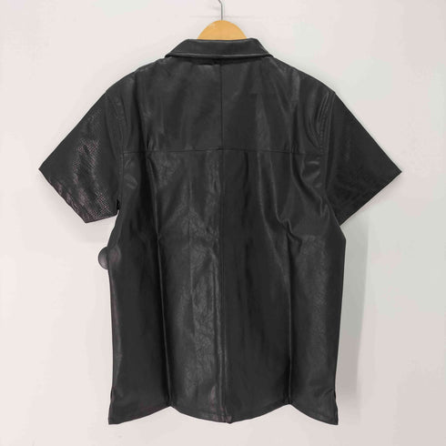 ラストネスト LAST NEST 25SS Leather Switching S/S Shirts フェイクレザー スイッチング 半袖 シャツ メンズ JPN:L