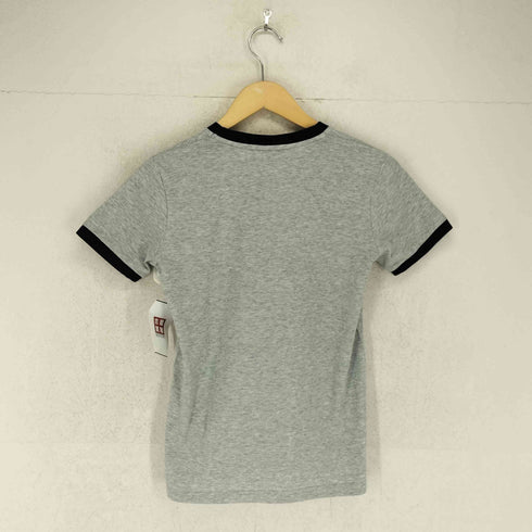 アディダス adidas パフォーマンスロゴ刺繍リンガーTシャツ レディース M