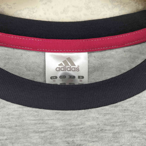 アディダス adidas パフォーマンスロゴ刺繍リンガーTシャツ レディース M