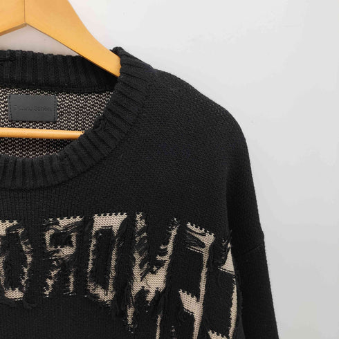 ダンケシェーン Danke Schon DAMAGE KNIT CREWNECK PALINDROMES メンズ import:L