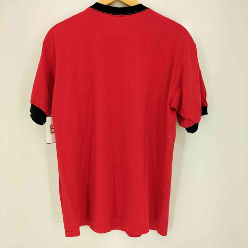 00s キャラクター ロゴ プリント リンガーTシャツ メンズ import:L