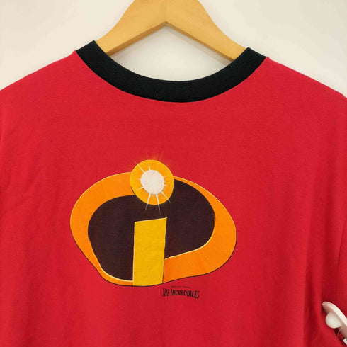 00s キャラクター ロゴ プリント リンガーTシャツ メンズ import:L