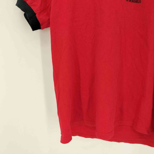 00s キャラクター ロゴ プリント リンガーTシャツ メンズ import:L