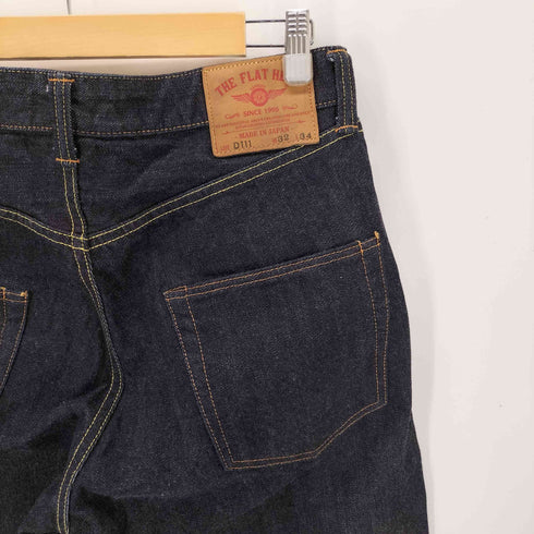ザフラットヘッド the flat head 14.5oz 左綾ジンバブエコットン ワイドストレート ジーンズ メンズ W32 L34