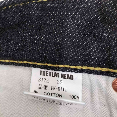 ザフラットヘッド the flat head 14.5oz 左綾ジンバブエコットン ワイドストレート ジーンズ メンズ W32 L34