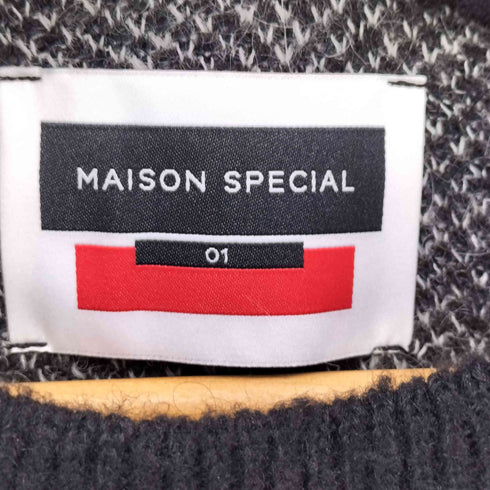 メゾンスペシャル MAISON SPECIAL プライムオーバードローイングモヘヤシャギークルーネックニットプルオーバー ユニセックス メンズ JPN:1