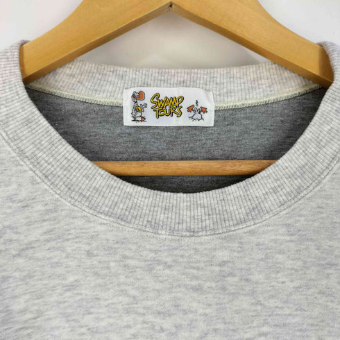 SWAMP TOURS 刺繍キャラクター プリントクルーネックスウェット メンズ
