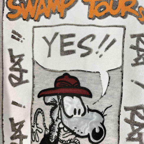 SWAMP TOURS 刺繍キャラクター プリントクルーネックスウェット メンズ