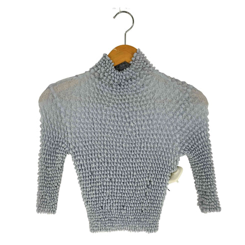 POCKE TEE トゲトゲ プリーツ L/S スタンドネックトップス レディース FREE