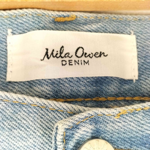ミラオーウェン Mila Owen 切りっぱなし ストレートデニムパンツ レディース