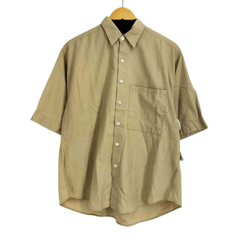 オーラリー AURALEE 18SS Washid Finx Twill Half Sleeved Big Shirts ウォッシュド フィンクス ツイル ハーフスリーブ シャツ メンズ JPN:3