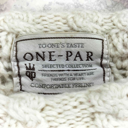 ONE-PAR フィッシャーマンニット ケーブルニット メンズ M