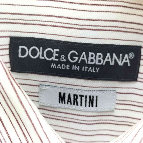 ドルチェアンドガッバーナ DOLCE&GABBANA MARTINI ストライプ 長袖シャツ メンズ 37