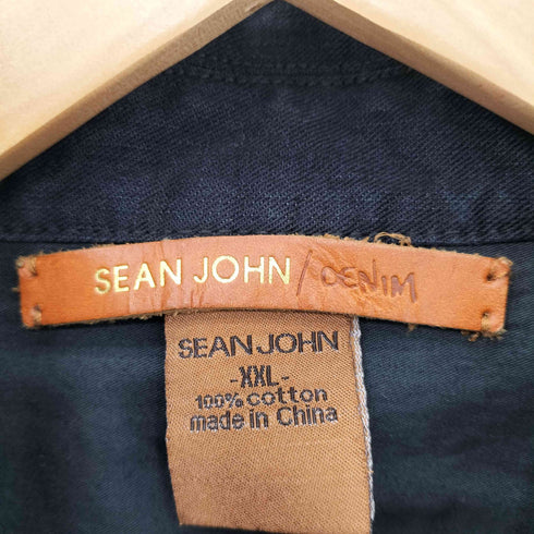ショーンジョン Sean john 00s Black Denim Jacket ブラックデニムジャケット Gジャン カバーオール メンズ XXL