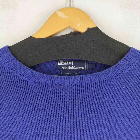 ポロバイラルフローレン Polo by RALPH LAUREN クルーネック コットンニット セーター メンズ import:L