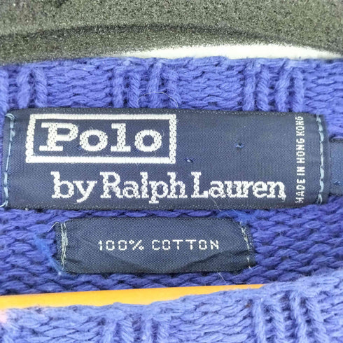 ポロバイラルフローレン Polo by RALPH LAUREN クルーネック コットンニット セーター メンズ import:L