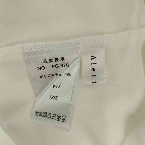 Aletta vita オープンカラー Vネック ドローストリング ギャザー シャツ ブラウス レディース FREE