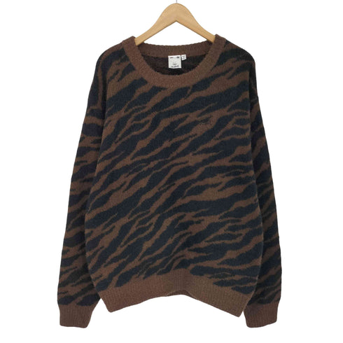 エックスガール X-girl ZEBRA PATTERN OVERSIZED KNIT TOP レディース ONE SIZE