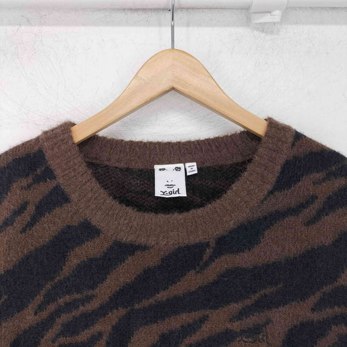 エックスガール X-girl ZEBRA PATTERN OVERSIZED KNIT TOP レディース ONE SIZE