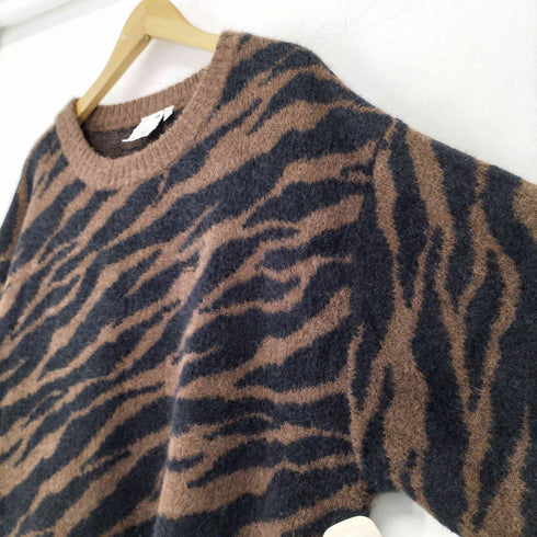エックスガール X-girl ZEBRA PATTERN OVERSIZED KNIT TOP レディース ONE SIZE