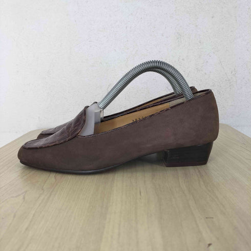 アクアスキュータム AQUASCUTUM レザー スエード パンプス レディース 22 1/2