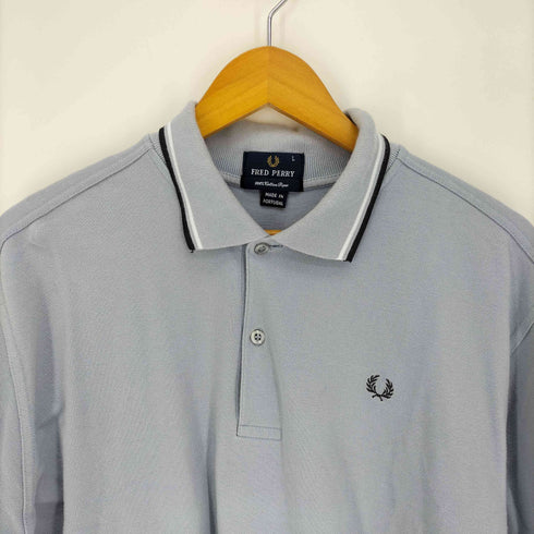 フレッドペリー FRED PERRY ポルトガル製 ロゴ刺繍 鹿の子 ショートスリーブ ポロシャツ メンズ import:L