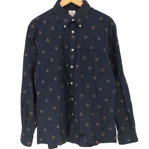 ブルックスブラザーズ BROOKS BROTHERS 1818 REGENT 総柄 BD ボタンダウンシャツ メンズ import:L