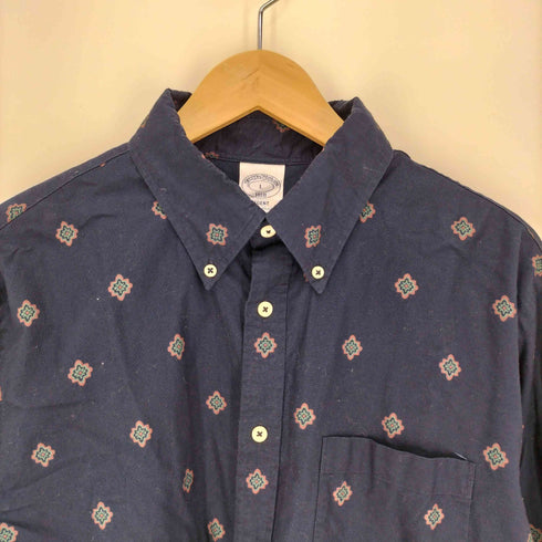 ブルックスブラザーズ BROOKS BROTHERS 1818 REGENT 総柄 BD ボタンダウンシャツ メンズ import:L