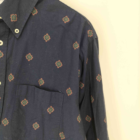 ブルックスブラザーズ BROOKS BROTHERS 1818 REGENT 総柄 BD ボタンダウンシャツ メンズ import:L