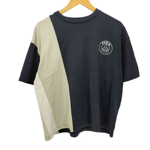 パリサンジェルマン PARIS SAINT GERMAIN マルチカラー 切替 ロゴプリント S/S クルーネック Tシャツ メンズ JPN:XL