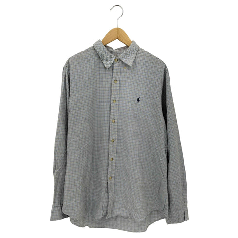 ポロラルフローレン POLO RALPH LAUREN ボタンダウン ポニー刺繍 ロングスリーブチェックシャツ メンズ L