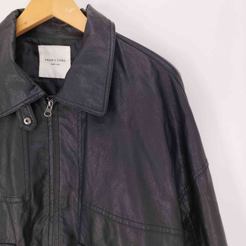 フリークスストア FREAKS STORE ジップアップ フェイクレザー ジャケット レディース FREE