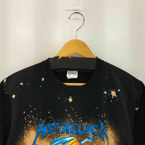 ageinst METALICA メタリカ 両面プリント スカル半袖 バンドTシャツ メンズ L