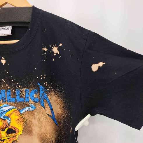 ageinst METALICA メタリカ 両面プリント スカル半袖 バンドTシャツ メンズ L