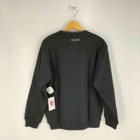ファーストダウン FIRST DOWN 刺繍ロゴ ハーフジップ スウェット メンズ JPN:L