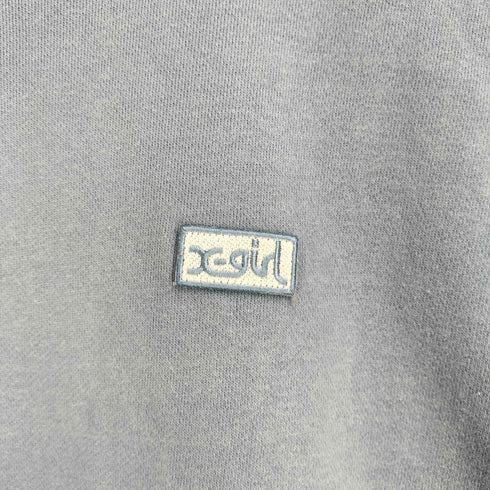 エックスガール X-girl 21AW BOX LOGO WIDE CREW SWEAT TOP レディース import:M