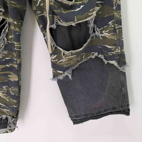 ダンケシェーン Danke Schon LAYER CAMO&DENIM BAGGY PANTS レイヤー カモ&デニム バギー メンズ JPN:M