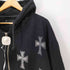 アンノウン UNKNOWN スパンコール クロス ジップアップパーカー メンズ import:XL