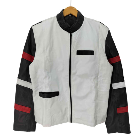 フェイクレザー ライダースジャケット メンズ import:L