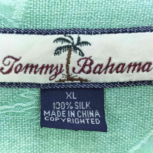 トミーバハマ Tommy Bahama 90s ドリンク フラダンス シャガード シルク 半袖アロハシャツ メンズ import:XL