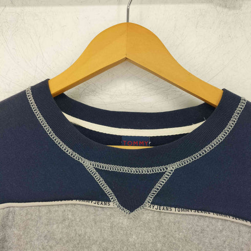 トミージーンズ tommy jeans vガゼット 異素材 スウェット メンズ import:XL