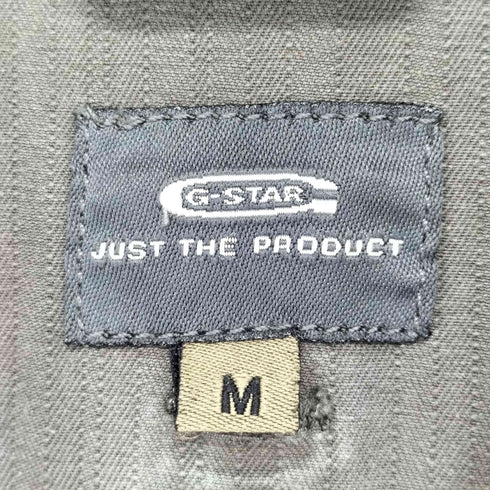 ジースターロー G-STAR RAW コットン フルジップ ステンカラー ヘリンボーン ワークジャケット メンズ import:M