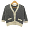 ザラ ZARA コントラストトリムニットカーディガン レディース import:M