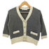 ザラ ZARA コントラストトリムニットカーディガン レディース import:M