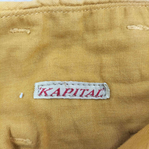 キャピタル KAPITAL 染色加工 コットン ギャザーバルーンパンツ レディース