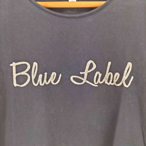 バーバリーブルーレーベル BURBERRY BLUE LABEL ロゴラメプリントチビTシャツ レディース 38