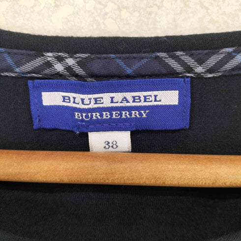 バーバリーブルーレーベル BURBERRY BLUE LABEL ロゴラメプリントチビTシャツ レディース 38